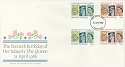 1986-04-21 Queen's 60th Gutter Stamps FDC (10539)