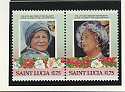 1985 St Lucia Queen Mother MNH 8 + S/S (14081)