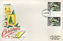 1983-11-16 Christmas Gutter Stamps x5 FDC (15780)