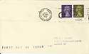 1969-08-27 Multi Value Coil Stamps Slogan FDC (17364)