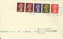 1969-08-27 Multi Value Coil Stamps Slogan FDC (17379)