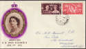 1953-06-03 Coronation QEII FDC + KGVI Stamp (34991)
