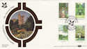 1983-08-24 Gardens Sissinghurst Castle Silk FDC (38840)