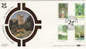 1983-08-24 Gardens Sissinghurst Castle Silk FDC (38841)