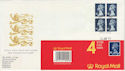 1989-01-24 GB4 4 x 14p Booklet Walsall York FDC (49603)
