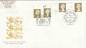 1997-04-21 Gold Definitive Doubled London FDC (51051)