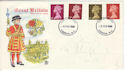 1968-02-05 Definitive Stamps London FDC (52542)