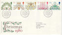 1980-11-19 Christmas Stamps Bureau FDC (52912)