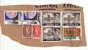 1960\'s GB Stamps on piece sent to Africa (53509)