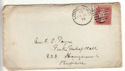 1875 QV 1d Red Plate 157 used on Cover (54406)