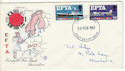 1967-02-20 EFTA Stamps Llandudno FDI (54561)