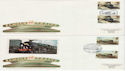 1985-01-22 Famous Trains Gutter Pairs x5 FDC (55889)