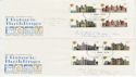 1978-03-01 Historic Buildings Gutter Stamps x2 FDC (56369)
