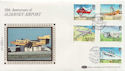 1985-03-19 Alderney Airport Stamps Silk FDC (57528)