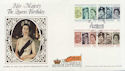1986-04-21 Queen's 60th Birthday Stamps London SW1 FDC (57713)
