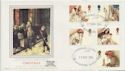 1984-11-20 Christmas Stamps Weybridge Silk FDC (57747)