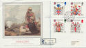 1984-01-17 Heraldry Stamps Tintagel Cornwall cds FDC (57898)