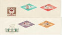 1964 Hungary Tokyo Games Stamps Unused on x4 Covers (59436)