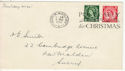 1952-12-05 Wilding Stamps Harrow Xmas Slogan FDC (60715)
