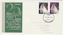 1972-11-20 Silver Wedding Stamps Cardiff FDC (60761)