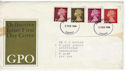 1968-02-05 Definitive Stamps Cardiff FDC (61111)