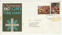 1967-11-27 Christmas Stamps Cardiff FDC (61151)