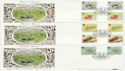 1985-03-12 Insects Stamps Gutters x3 Silk FDC (61309)