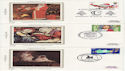1981-11-18 Christmas Stamps x5 Silk FDC (61476)