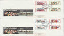 1982-11-17 Christmas Gutter Stamps x3 SHS FDC (61732)
