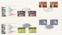 1980-10-10 Sport Gutter Stamps x2 SHS FDC (61746)