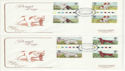 1979-02-07 Dogs T/L Gutter Stamps Bureau x2 FDC (61781)
