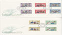 1979-11-21 Christmas Gutter Stamps Bureau x2 FDC (61784)