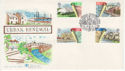 1984-04-10 Urban Renewal Stamps Durham FDC (62123)