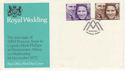1973-11-14 Royal Wedding Stamps Windsor FDC (62236)