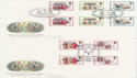 1982-11-17 Christmas Gutter Stamps x2 FDC (62246)