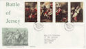 1981-01-06 Jersey Battle of Jersey Stamps FDC (62389)