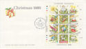 1989-11-17 Guernsey Christmas M/S Stamps FDC (62629)