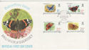 1981-02-24 Guernsey Butterflies Stamps FDC (62798)