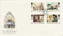 1990-02-27 Guernsey Europa PO Buildings Stamps FDC (62843)