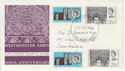 1966-02-28 Westminster Abbey Stamps Cambridge FDC (62944)