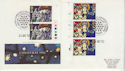 1992-12-24 Christmas Stamps T/L Cyl Margin Souv (62987)
