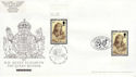 2002-04-25 Queen Mother Stamps Doubled FDC (63583)