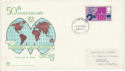 1969-04-02 Labour Org Anniv Stamp Newport IOW FDC (63649)