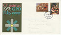 1967-11-27 Christmas Stamps Plymouth FDC (63862)