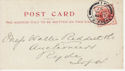 London J Buchanan Post Card QV Stamp 1897 (64066)