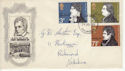 1971-07-28 Literary Anniversaries Stamps Darlington FDC (65055)