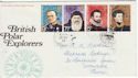 1972-02-16 Polar Explorers Stamps London cds FDC (65118)