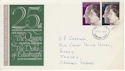 1972-11-20 Silver Wedding Stamps Eastbourne FDC (65167)