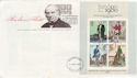 1979-10-24 Rowland Hill Stamps M/S Devon FDC (65742)