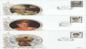 1998-02-03 Princess Diana Stamps x5 Silk FDC Cheap (66396)
